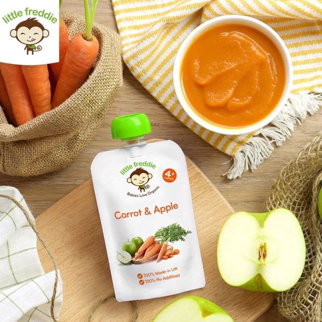 > little freddie小皮 胡萝卜苹果泥 宝宝婴儿辅食 100g商品评价 > 是