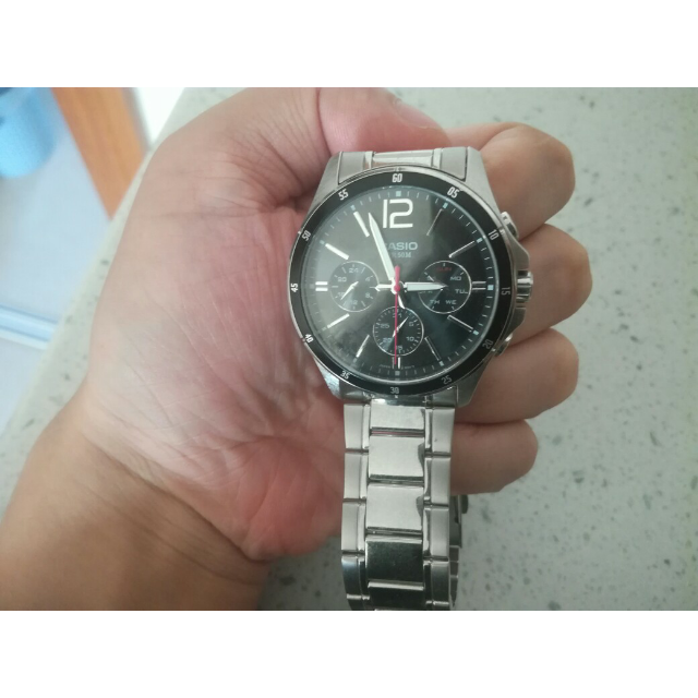 > 卡西欧casio男表 经典石英优雅复古男士手表 mtp-1374d-1a商品评价