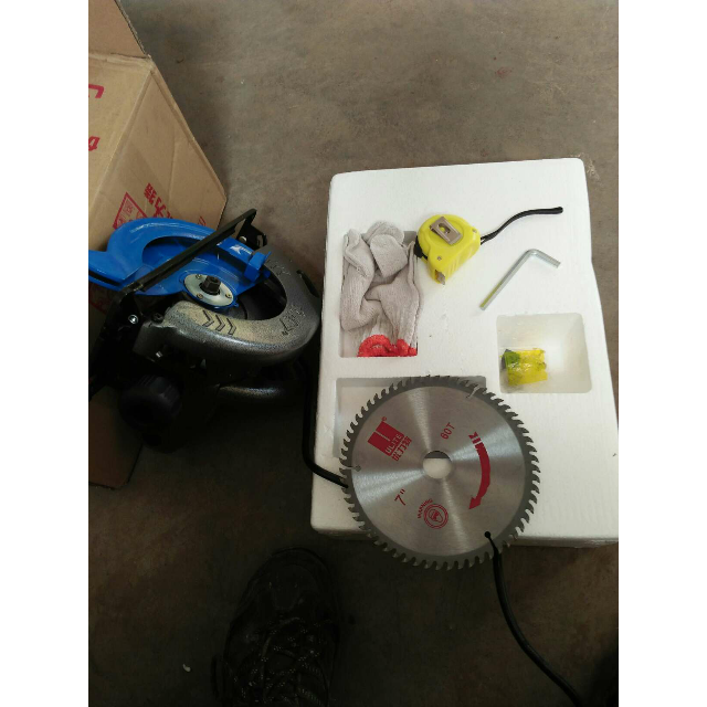优力特 电圆锯7寸8寸10寸 家用铝体手提木工电锯切割机 台锯手电锯