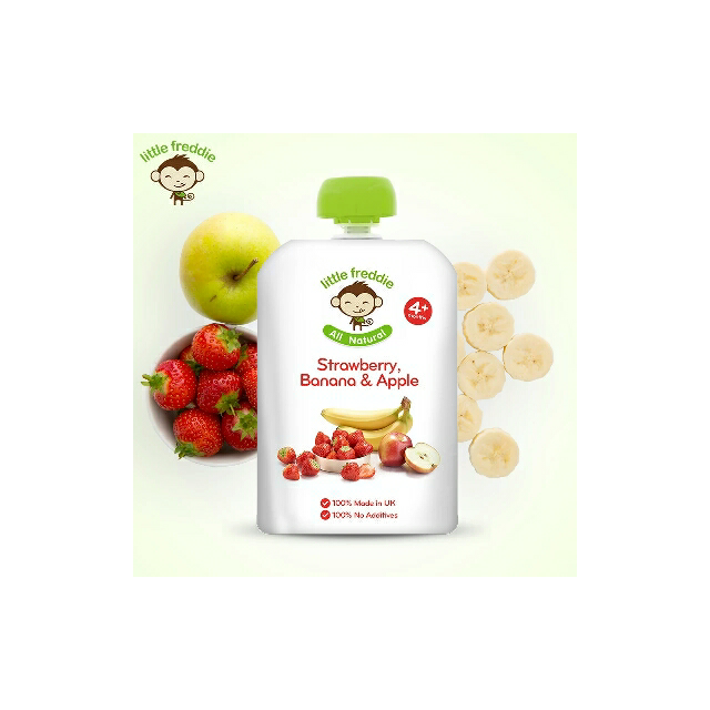 littlefreddie小皮香蕉草莓苹果泥100g袋