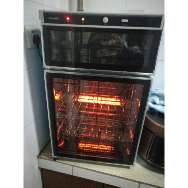 嘉荣ztp68a-1消毒柜碗柜立式家用双门不锈钢消毒碗柜高温臭氧高清大图