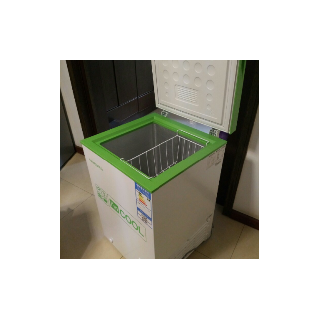 奥马homabcbd9898升一级节能冷藏冷冻卧式家用多用途冷柜绿晶白