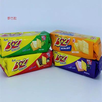 康师傅 3 2苏打夹心饼干(果香蓝莓味)375g/袋