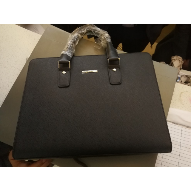 dante丹迪男公文包男士手提包商务牛皮男包十字纹大容量男士包防水潮