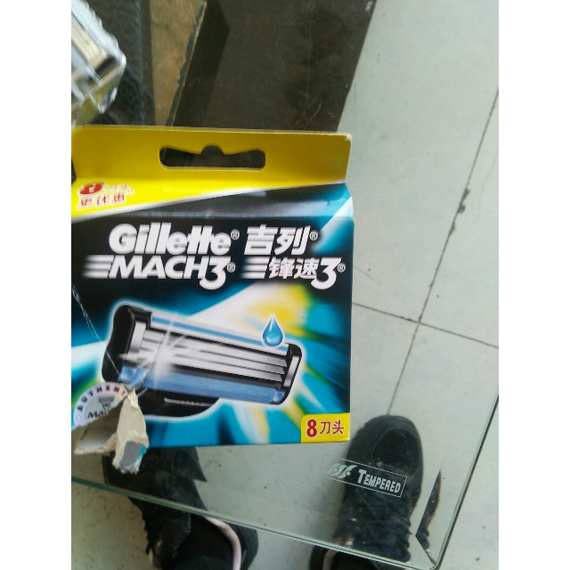 吉列锋速3刀片8片装锋速3手动剃须刀替换刀头8个装