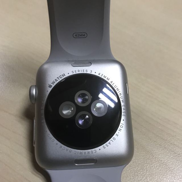 applewatchseries3智能手錶gps蜂窩網絡款42毫米銀色鋁金屬錶殼搭配