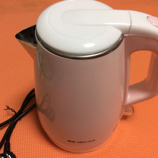 金正nintaus电热水壶18h71粉色18l304不锈钢双层防烫自动断电电水壶烧