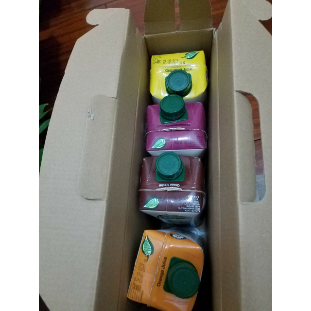 普瑞达100%果汁礼盒(橙汁/西柚/菠萝/混合)1升*4