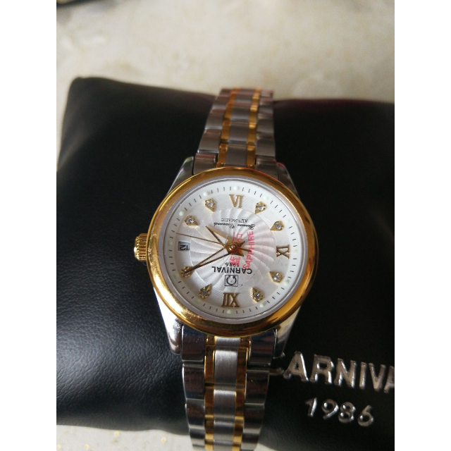 瑞士嘉年华手表 女士全自动机械表 日历夜光防水女表 时尚商务女士