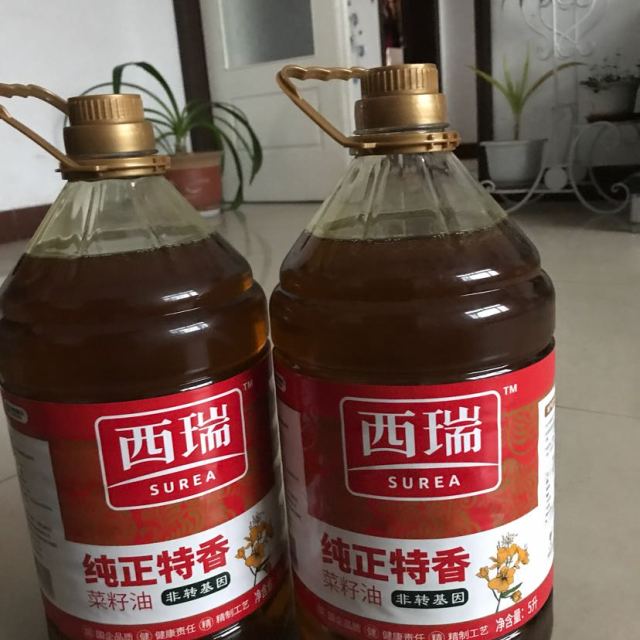 西瑞纯正特香菜籽油5l桶非转基因食用油放心粮油粮农出品