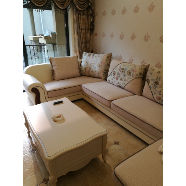 【每满1000减100】全友家私欧式时尚皮布沙发u型 大户型布艺沙发组合