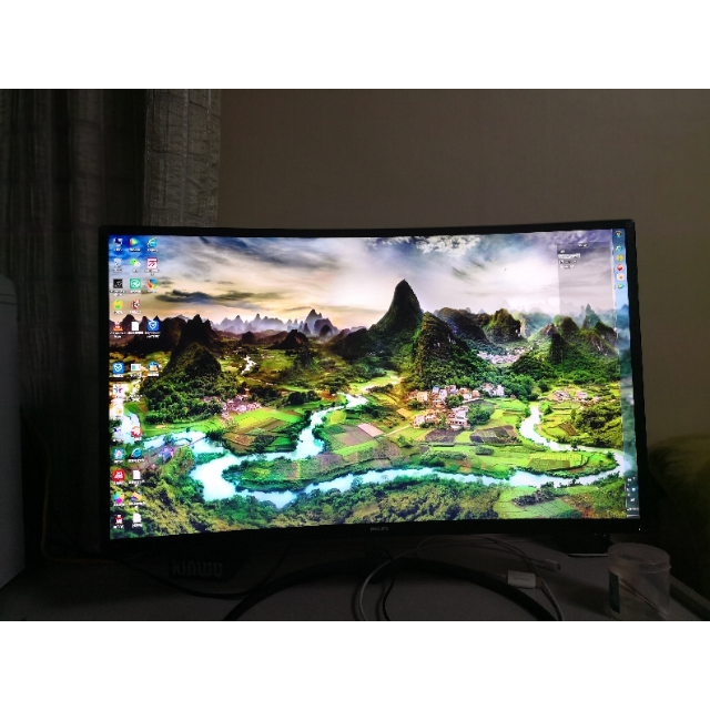 飞利浦(philips)328e8fjsb 31.5英寸2k曲屏电脑显示器1800r游戏屏