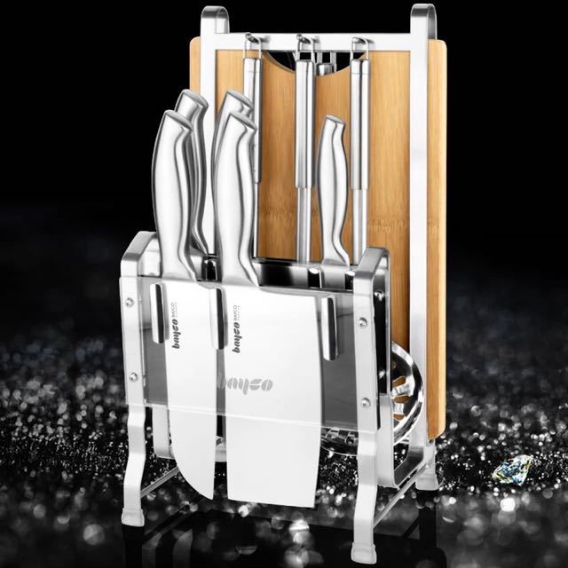 价】拜格刀具套装厨房全套德国工艺不锈钢家用菜刀水果刀砧板厨具组合