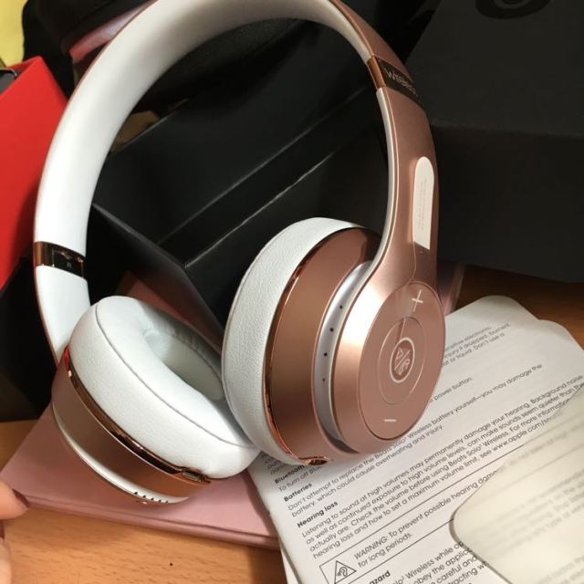 陈伟霆同款beatssolo3wireless头戴式无线蓝牙耳机音乐耳机通用玫瑰金