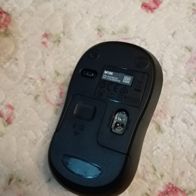 >罗技无线鼠标m186(灰/蓝)商品评价