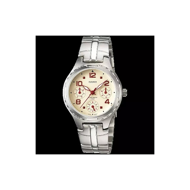 卡西欧casio手表女休闲表 时尚金属日历防水学生女士手表石英表 女ltp