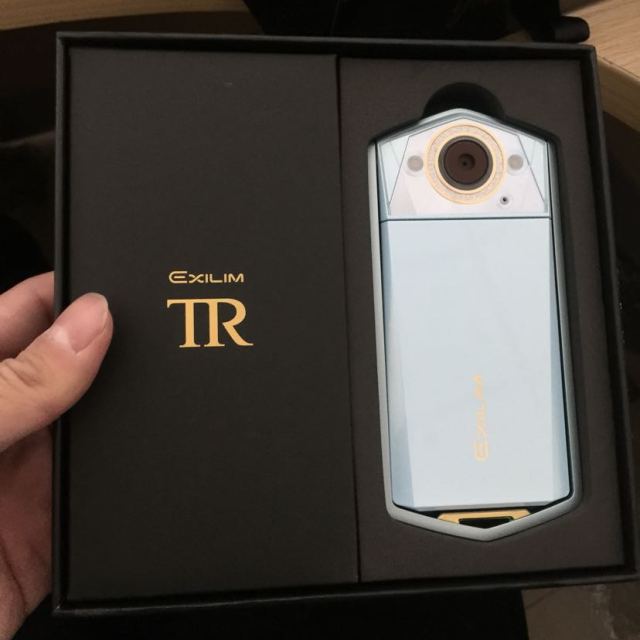 500套】【官方旗舰店】卡西欧casio) tr750相机 心水蓝 卡西欧自拍