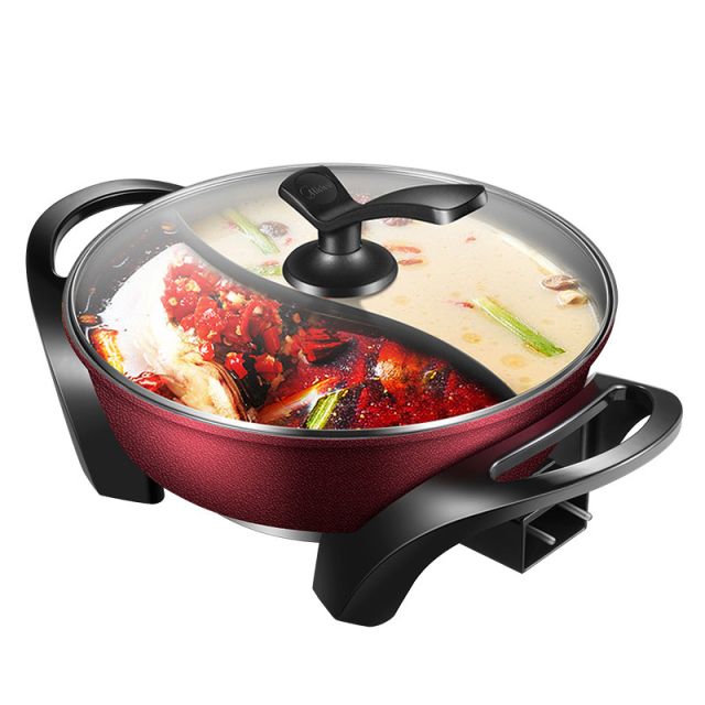 美的(midea)电火锅mc-wlhn32a家用鸳鸯锅4.