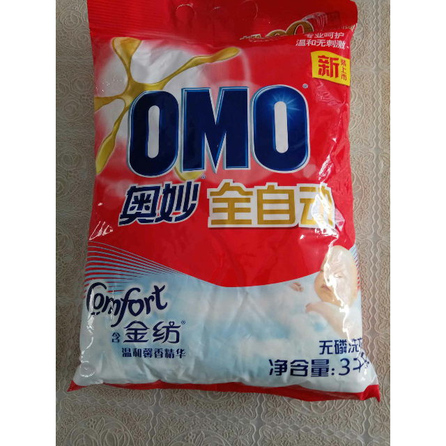 奥妙(omo)全自动含金纺温和馨香精华无磷洗衣粉3kg【联合利华】