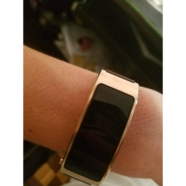 华为手环b3蓝牙耳机与智能手环结合金属机身触控屏幕真皮腕带商务版