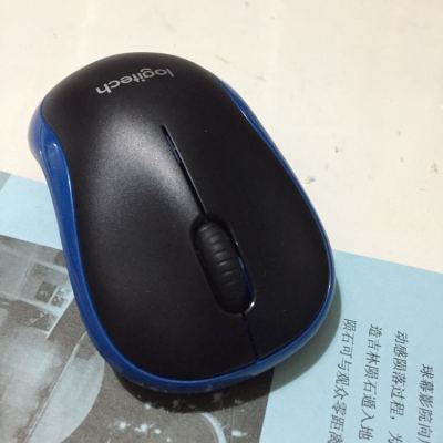 >罗技无线鼠标m186(灰/蓝)商品评价