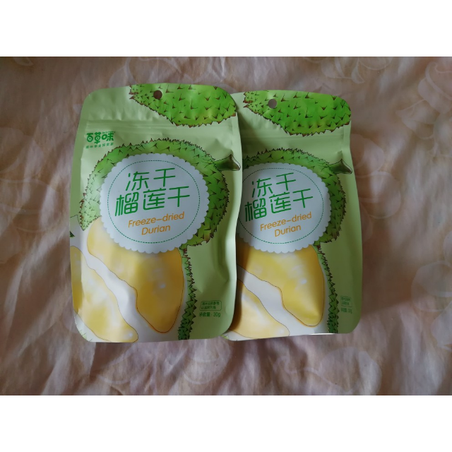 > 百草味 蜜饯 冻干榴莲干 25gx3袋 水果干金枕头休闲零食商品评价 >