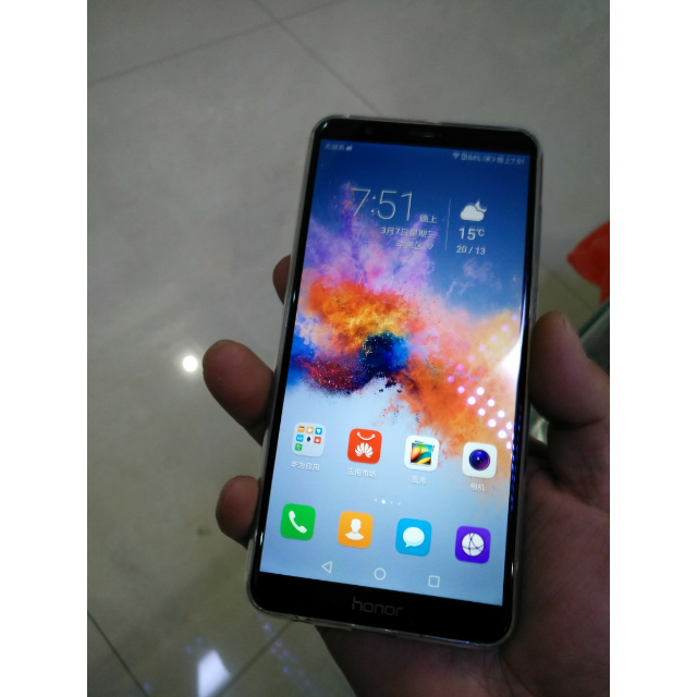 国行原封支持验机华为荣耀畅玩7x全网通尊享版4gb128gb极光蓝移动联通