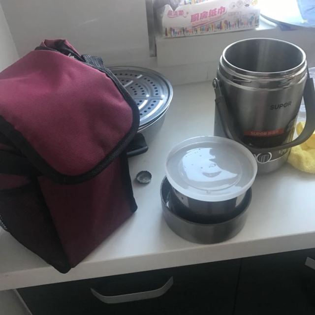 苏泊尔(supor) 保温桶304不锈钢真空保温饭盒2000ml多层饭盒分格学生
