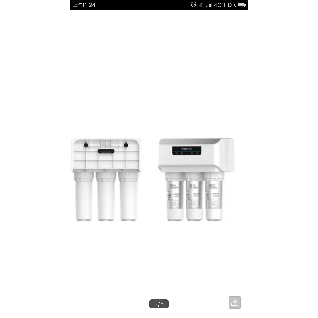 安吉尔angel反渗透壁挂式净水器j2605rob8银白