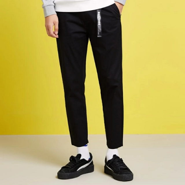 邦威百搭休闲裤子男九分裤韩版帅气学生潮春装6020907236影黑17580a