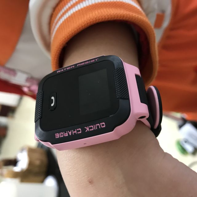 小天才 儿童电话手表y03款 粉黑 儿童智能手表360度防护 学生小孩智能