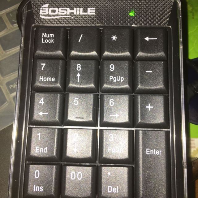 伯诗乐boshile数字小键盘会计财务键盘有线便携笔记本电脑外接免切换