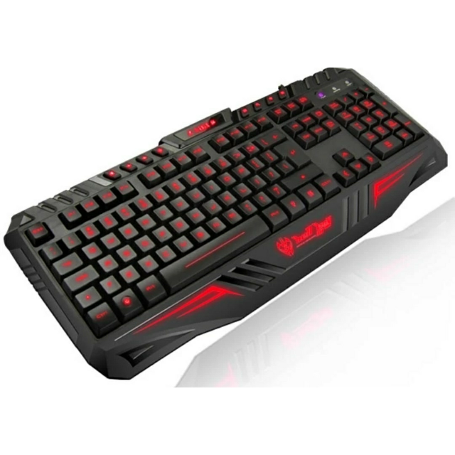 黑貂机械手感游戏键盘 防水防尘ps/2台式电脑游戏电竞键盘 104键lol