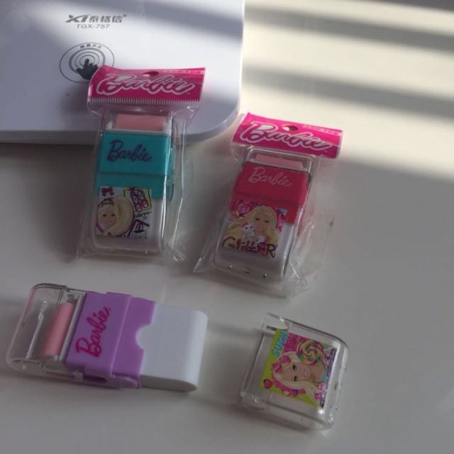 芭比儿童橡皮擦大翻盖橡皮擦可爱卡通女童小学生橡皮创意文具学习用品