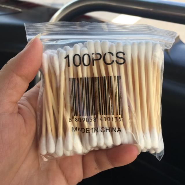 【5包共500根】掏耳朵棉签木棒棉棒双头棉花棒卸妆棉签棒化妆棉签一次