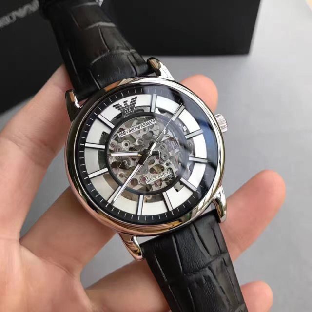 钢带机械表镂空 防水皮带手表 阿玛尼男表 机械表 ar1982 ar1981(男款
