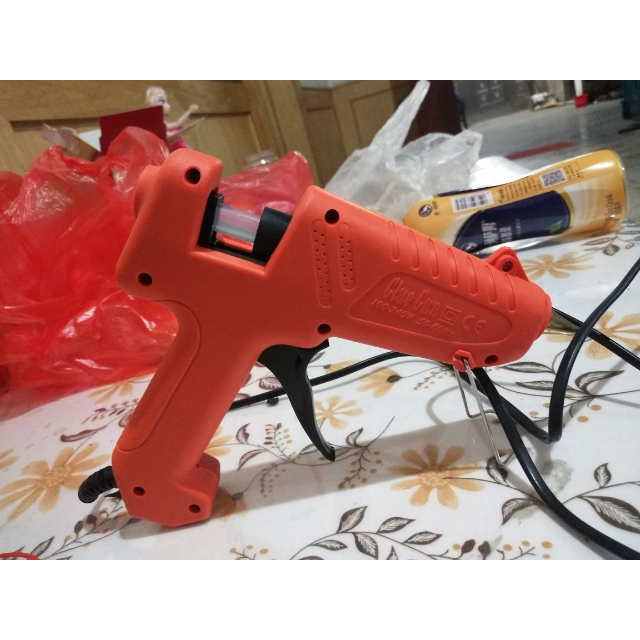 龙韵热熔胶枪11mm胶棒7mm融胶条塑料热溶胶抢手工棒棒胶水枪家用 100w