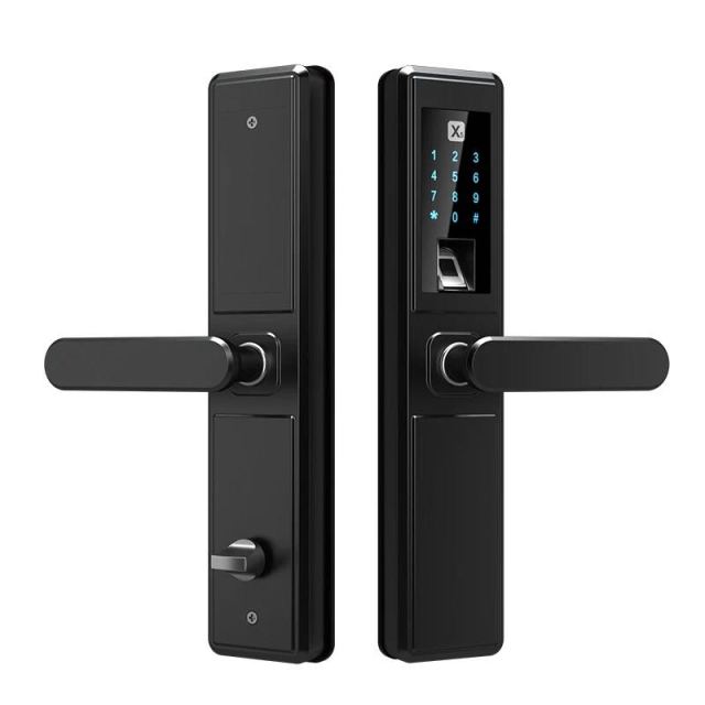 忠恒指纹锁防盗门家用门锁 智能锁密码锁磁卡木门电子门锁x5 黑色