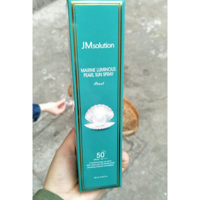 jmsolution肌司研保湿补水清爽防晒霜jm防晒jm珍珠水晶防晒喷雾180ml