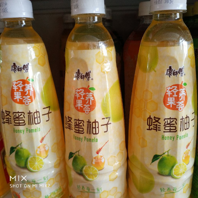 康师傅轻养果荟蜂蜜柚子500ml15瓶箱装果味饮品