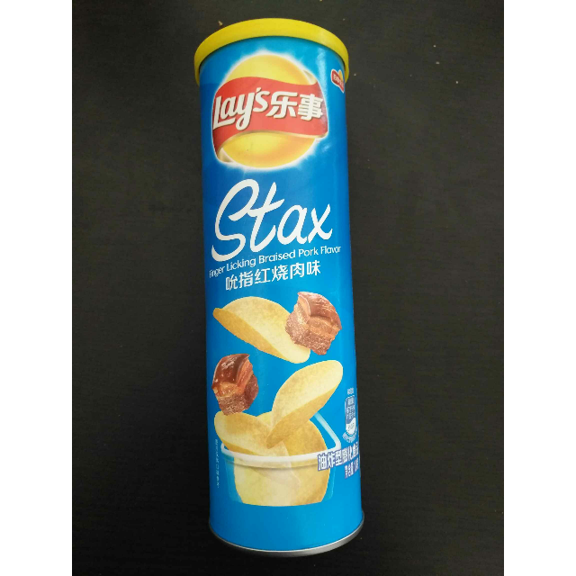 乐事无限吮指红烧肉味薯片104g罐零食下午茶