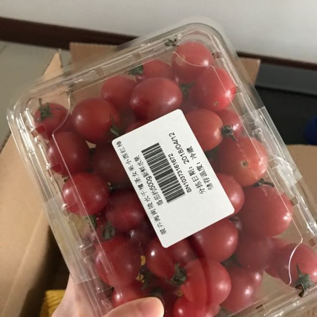 苏宁生鲜展卉海南陵水千禧圣女果小西红柿番茄约500g新鲜水果