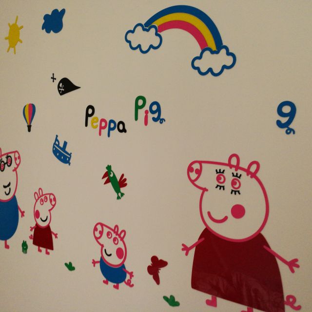 舒厅 卡通动漫小猪佩奇亚克力3d立体墙贴画客厅卧室墙贴纸儿童房背景