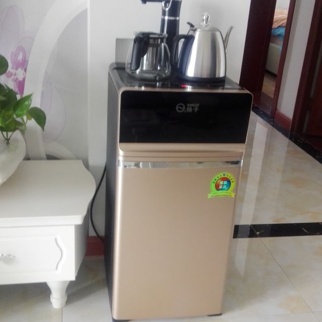 扬子yangzi家用茶吧机立式饮水机触屏温热型饮水机香槟金柜式