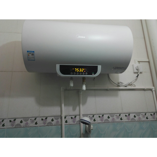 美的(midea)60l电热水器f60-21wb1(e)(遥控)2100w双管加热 e 增容