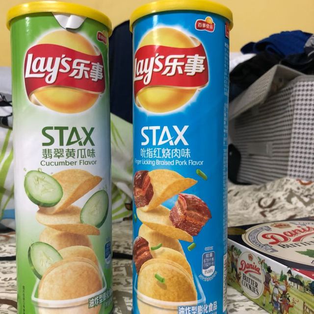 乐事无限吮指红烧肉味薯片104g罐零食下午茶