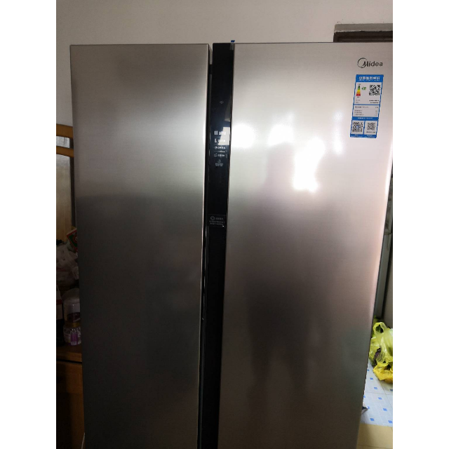 美的mideabcd525wkpzme星际银525升对开门电冰箱变频节能风冷智能家用