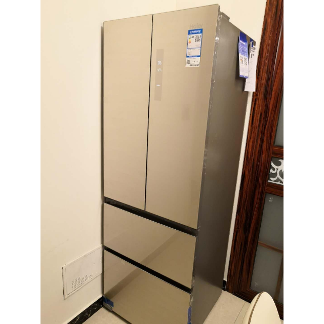 海尔(haier)bcd-331wdgq 331升法式多门冰箱 一级能效彩晶玻璃面板