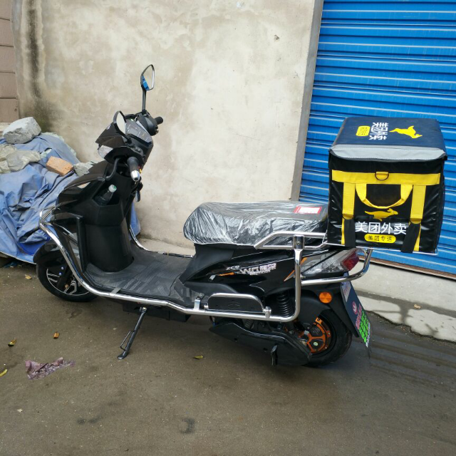 油电两用电动车增程式电瓶车成人油电混合摩托车外卖电动车长跑王60伏