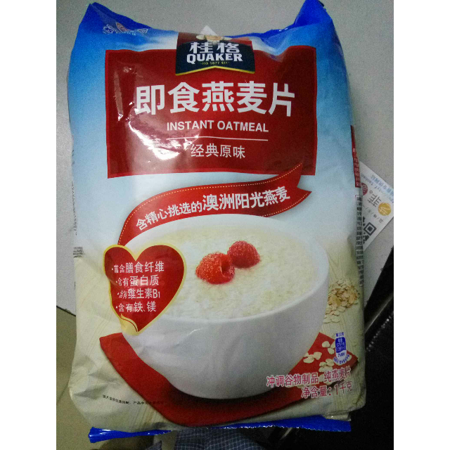 桂格(qukaer) 即食燕麦片 1000克超值袋装 新旧包装交替发货麦片/谷物